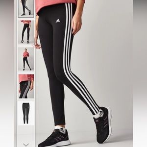 Adidas 3 Stripe Active Leggings with Climatite, Size Medium, Like New Condition!